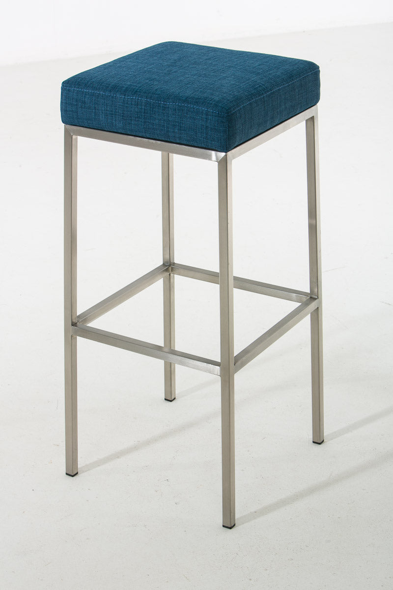 Barkruk Montreal 80 Stof blauw,roestvrij staal blau