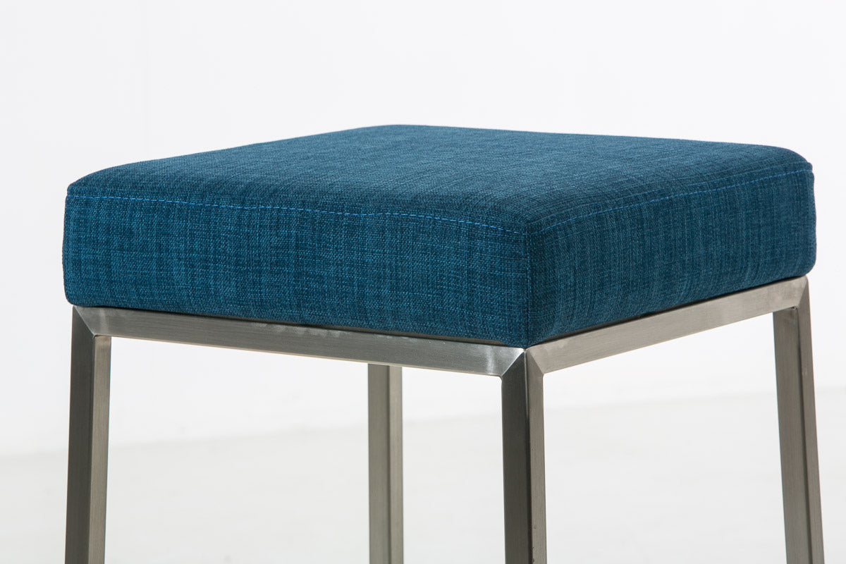 Barkruk Montreal 80 Stof blauw,roestvrij staal blau