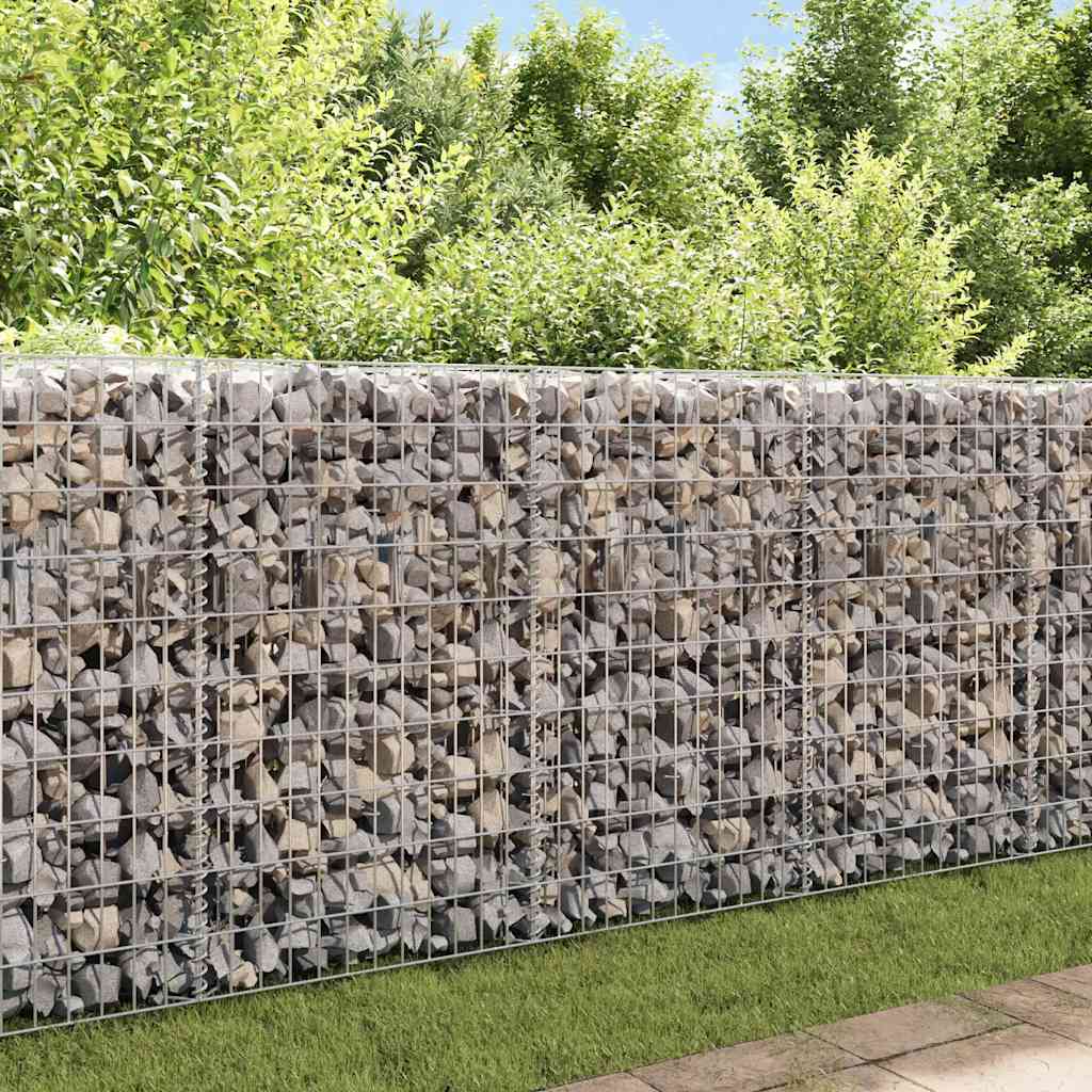 vidaXL Schanskorfmuur 630x30x50 cm gegalvaniseerd staal