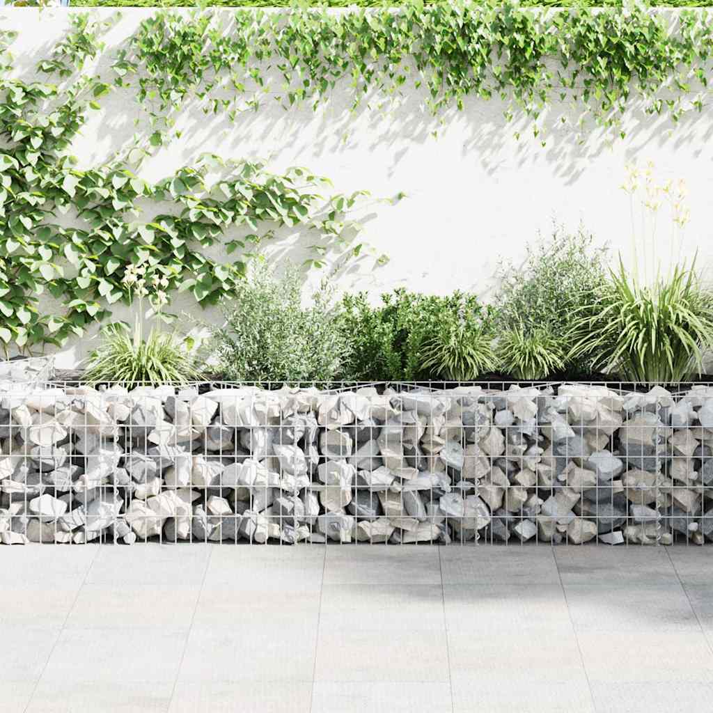 vidaXL Schanskorfmuur 630x30x50 cm gegalvaniseerd staal