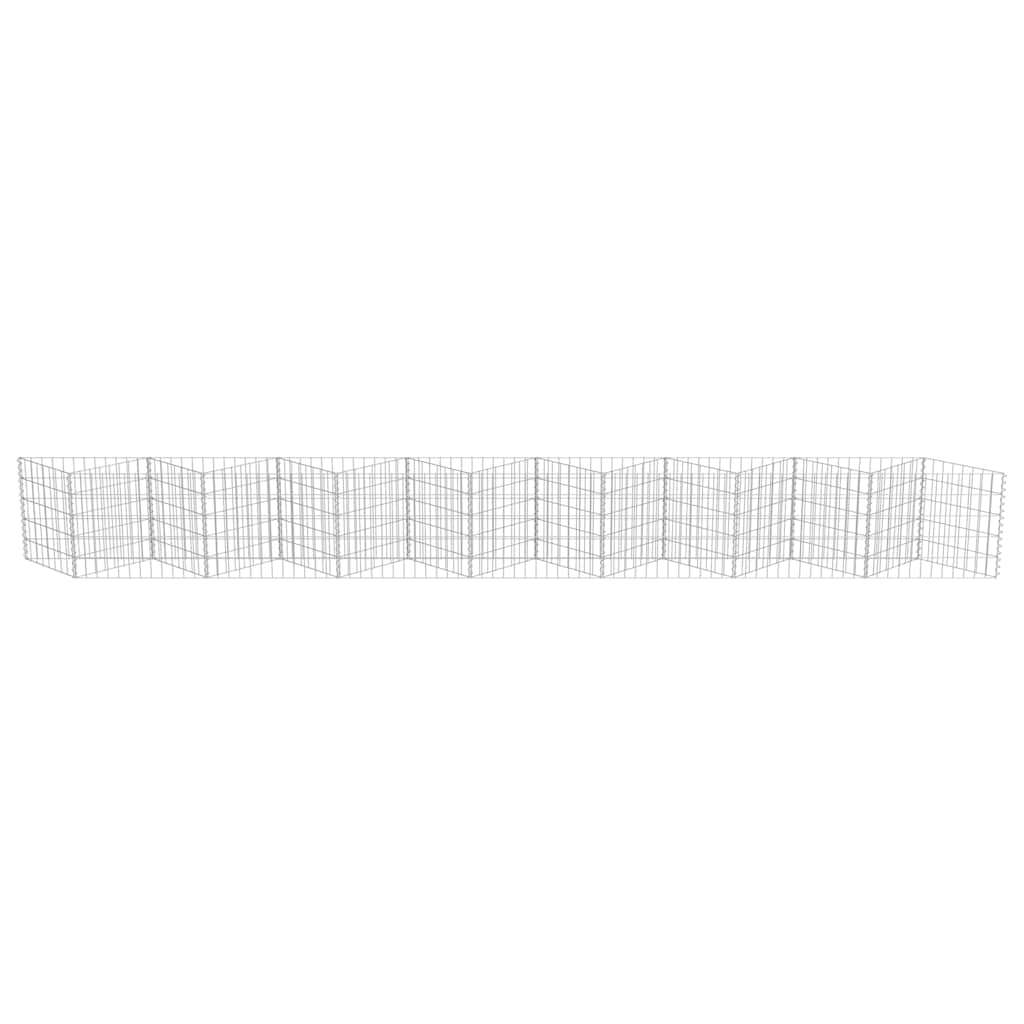 vidaXL Schanskorfmuur 630x30x50 cm gegalvaniseerd staal