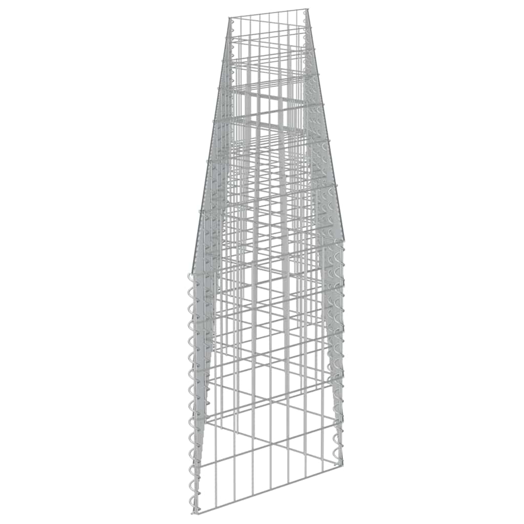 vidaXL Schanskorfmuur 630x30x50 cm gegalvaniseerd staal