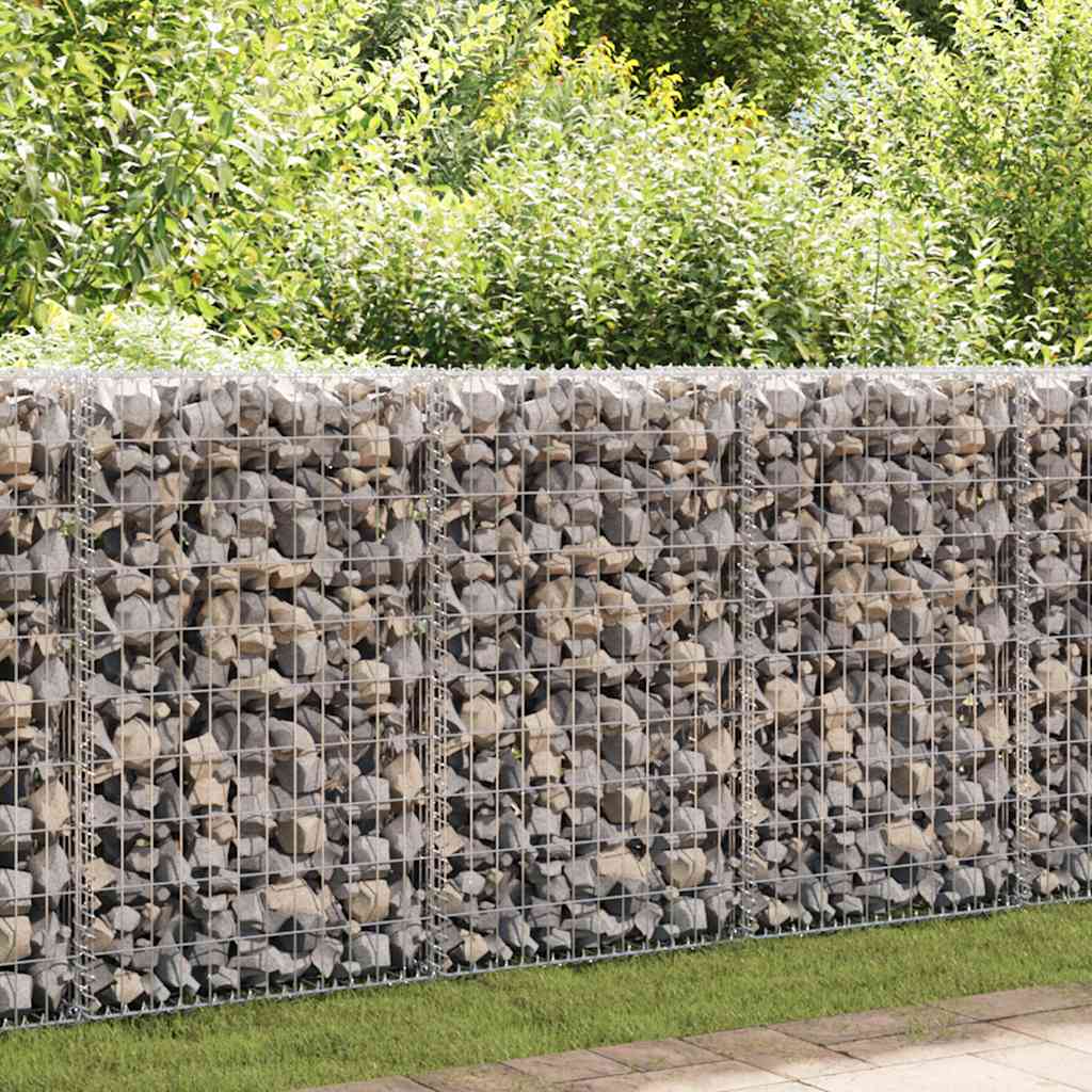 vidaXL Schanskorfmuur 630x30x50 cm gegalvaniseerd staal