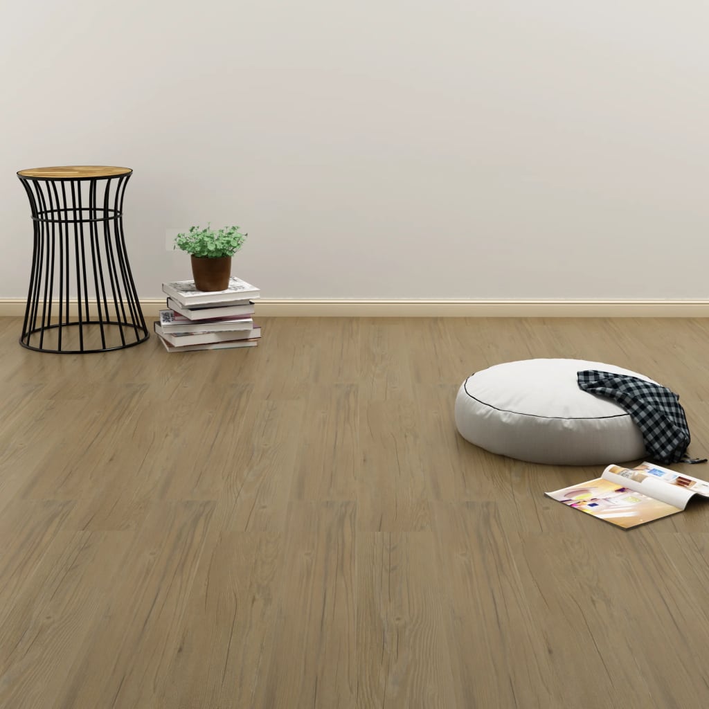 vidaXL Self-adhesive Floor Planks 4.46 m² 3 mm PVC Striped Wood Color