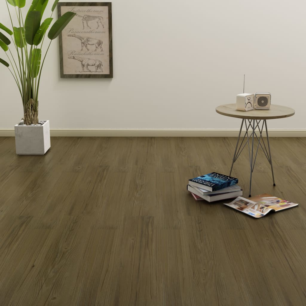 vidaXL Self-adhesive Floor Planks 4.46 m² 3 mm PVC Striped Wood Color