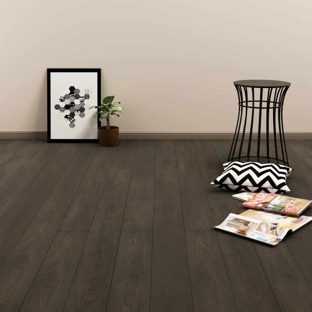 vidaXL Self-adhesive Floor Planks 4.46 m² 3 mm PVC Striped Wood Color
