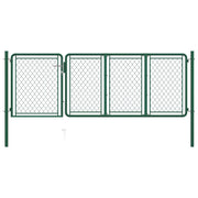 vidaXL Poort 100x350 cm staal groen