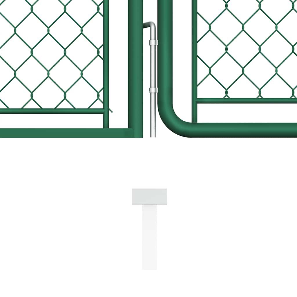 vidaXL Poort 100x350 cm staal groen