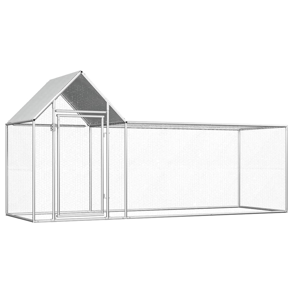 vidaXL Kippenren 2x1x1,5 m gegalvaniseerd staal - Aashly