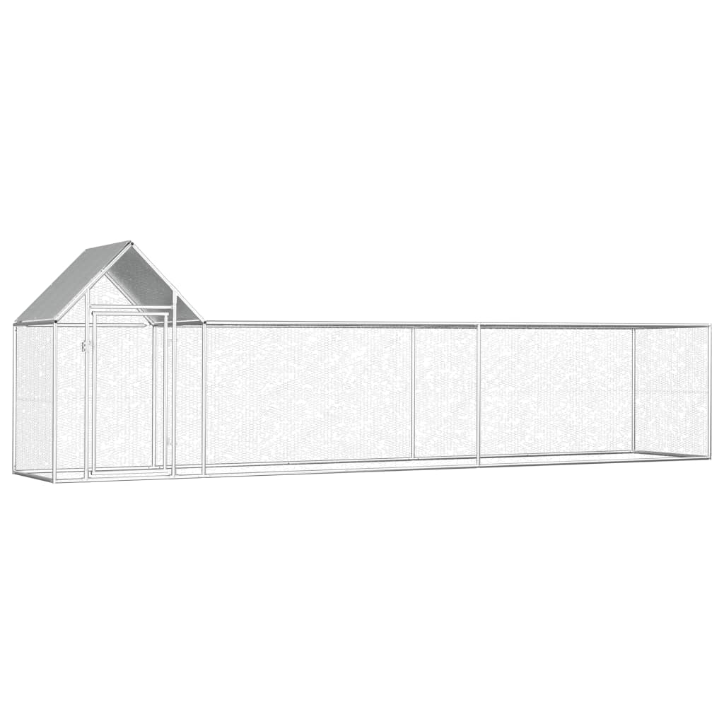 vidaXL Kippenren 2x1x1,5 m gegalvaniseerd staal - Aashly