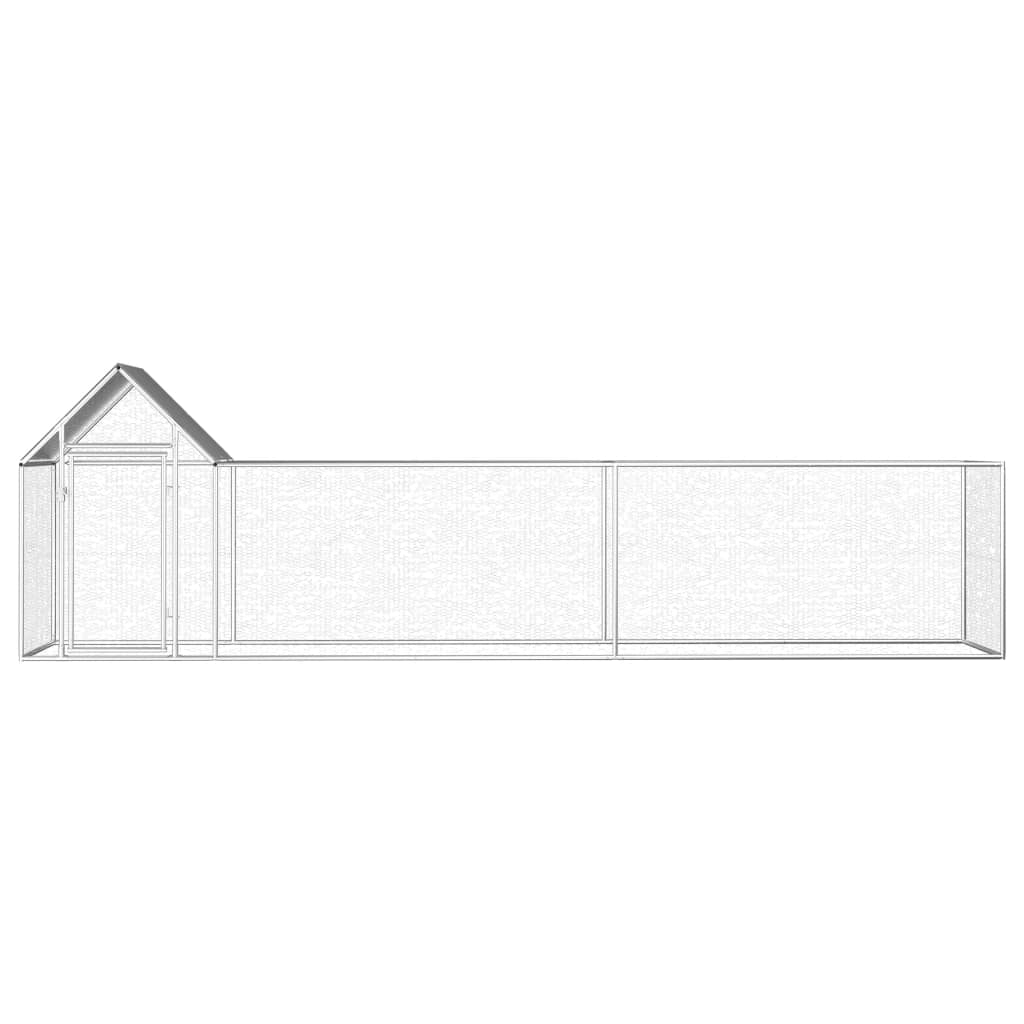 vidaXL Kippenren 2x1x1,5 m gegalvaniseerd staal - Aashly
