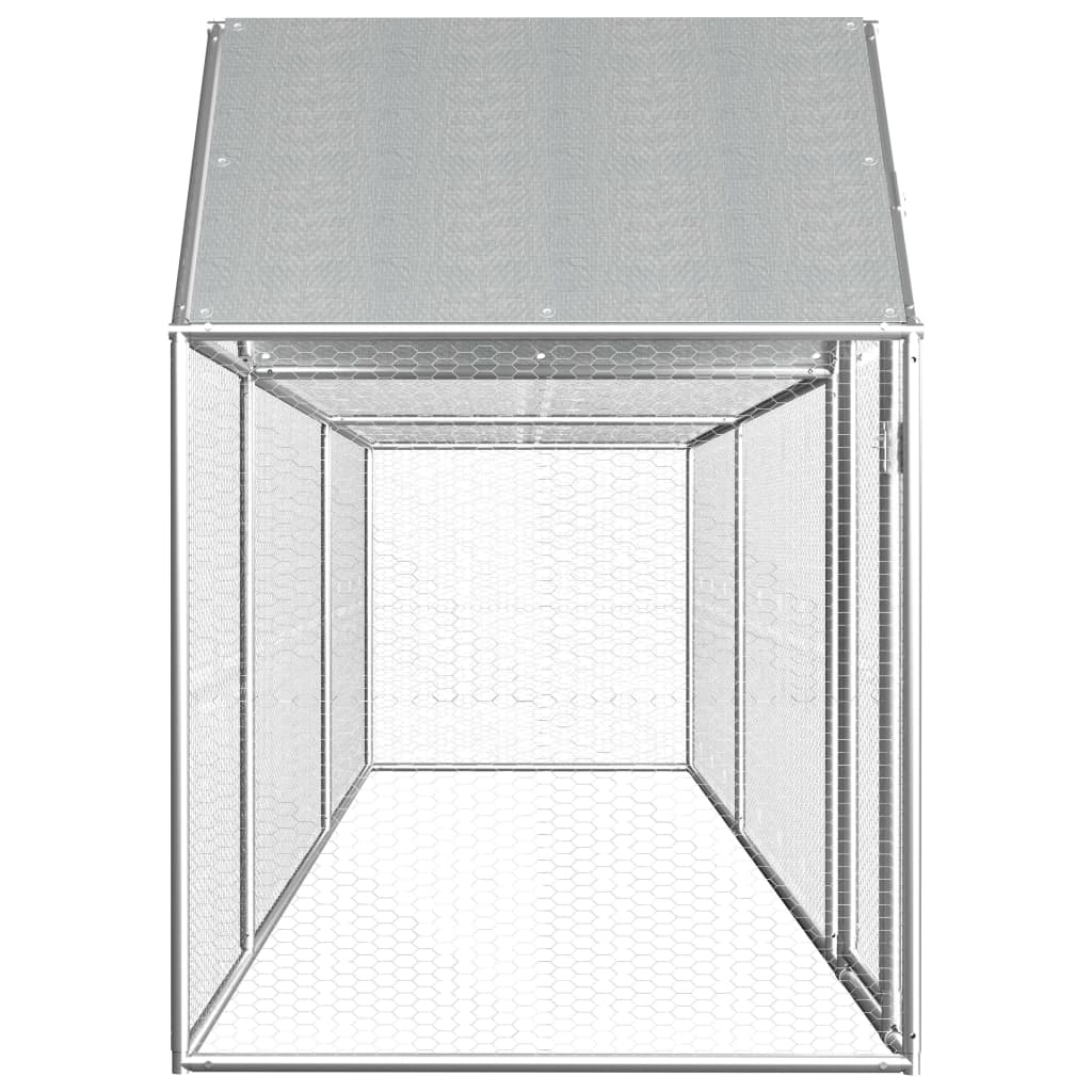 vidaXL Kippenren 2x1x1,5 m gegalvaniseerd staal - Aashly