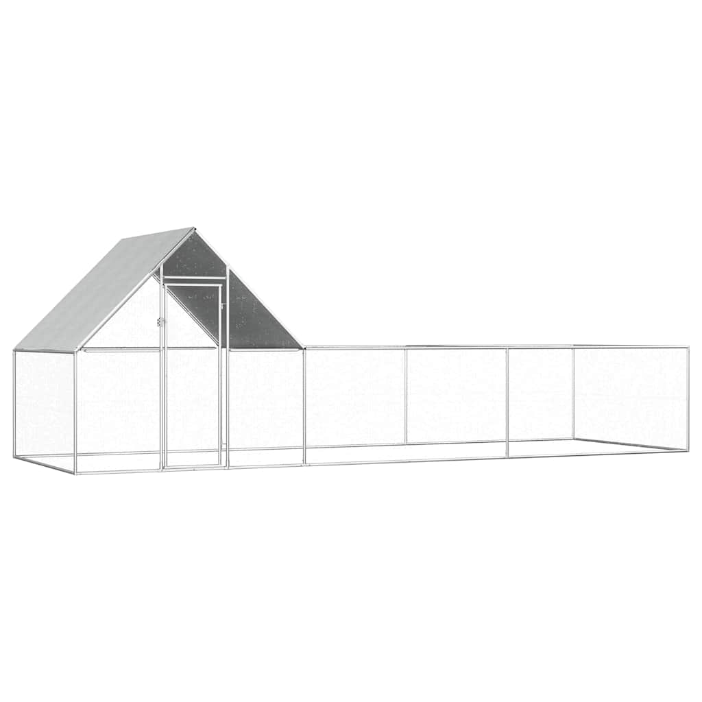 vidaXL Kippenren 2x1x1,5 m gegalvaniseerd staal - Aashly