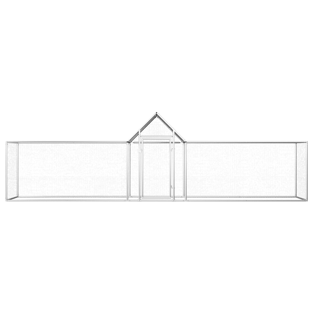 vidaXL Kippenren 14x2x2 m gegalvaniseerd staal - Aashly