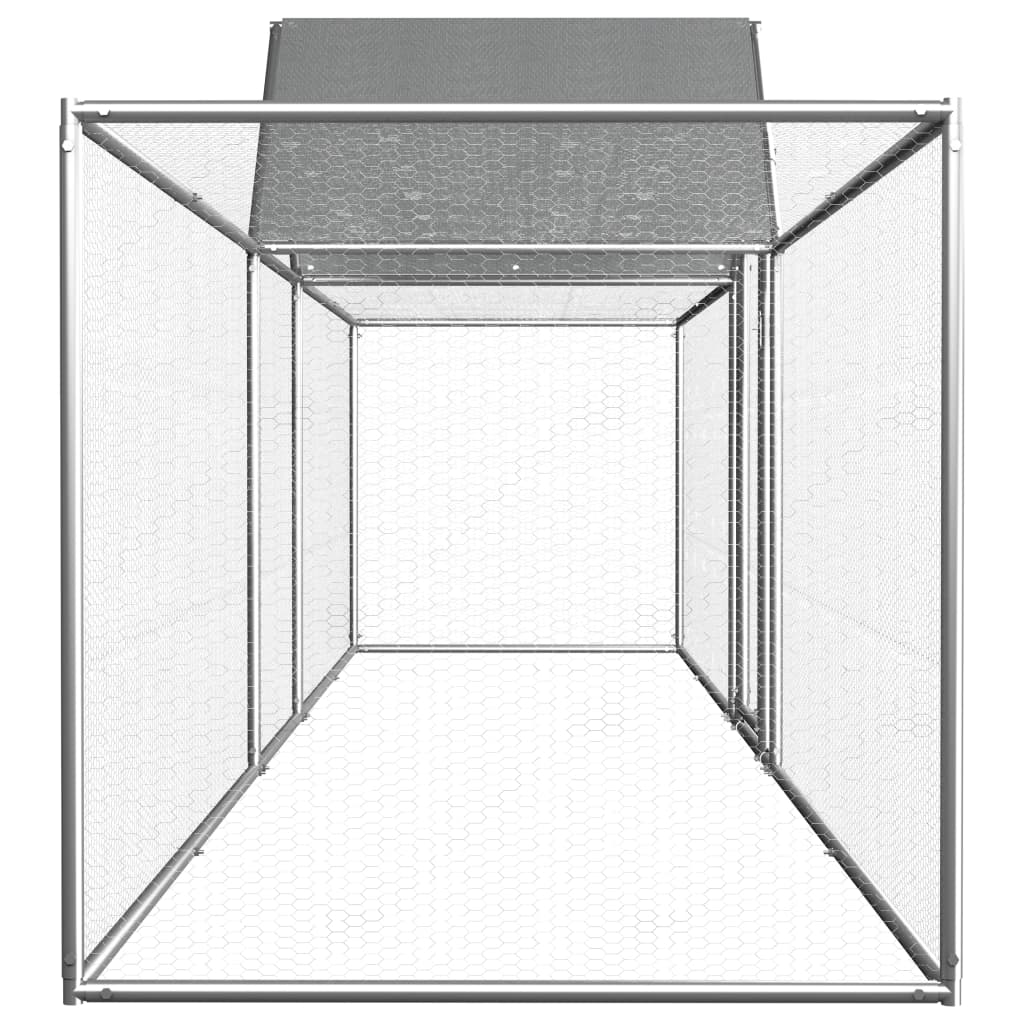 vidaXL Kippenren 14x2x2 m gegalvaniseerd staal - Aashly