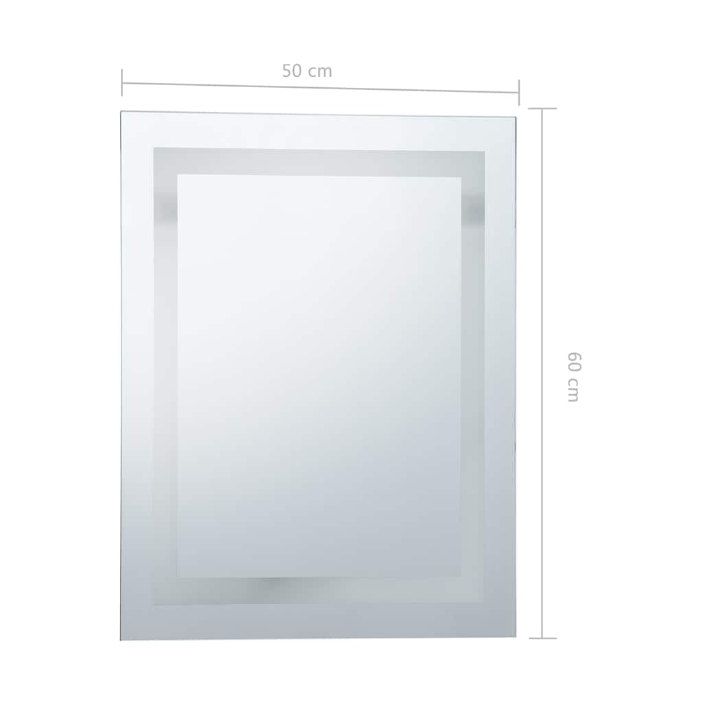 vidaXL Badkamerspiegel LED met aanraaksensor 60x80 cm