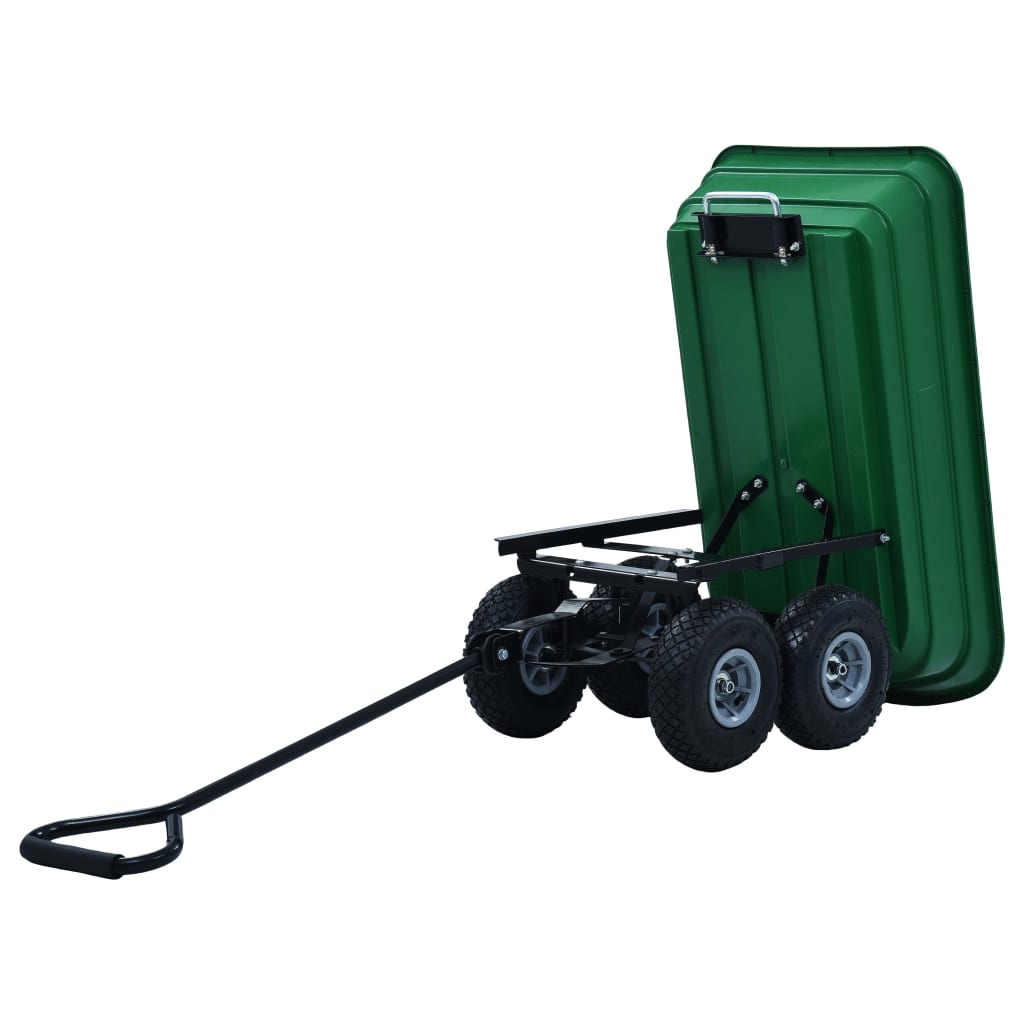 vidaXL Tuinkiepwagen 300 kg 75L groen