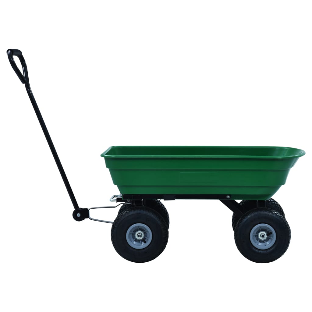 vidaXL Tuinkiepwagen 300 kg 75L groen