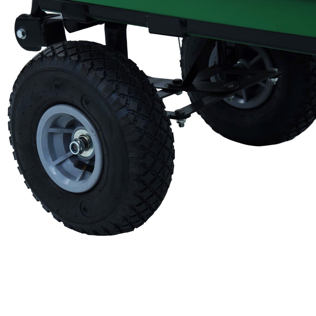 vidaXL Tuinkiepwagen 300 kg 75L groen
