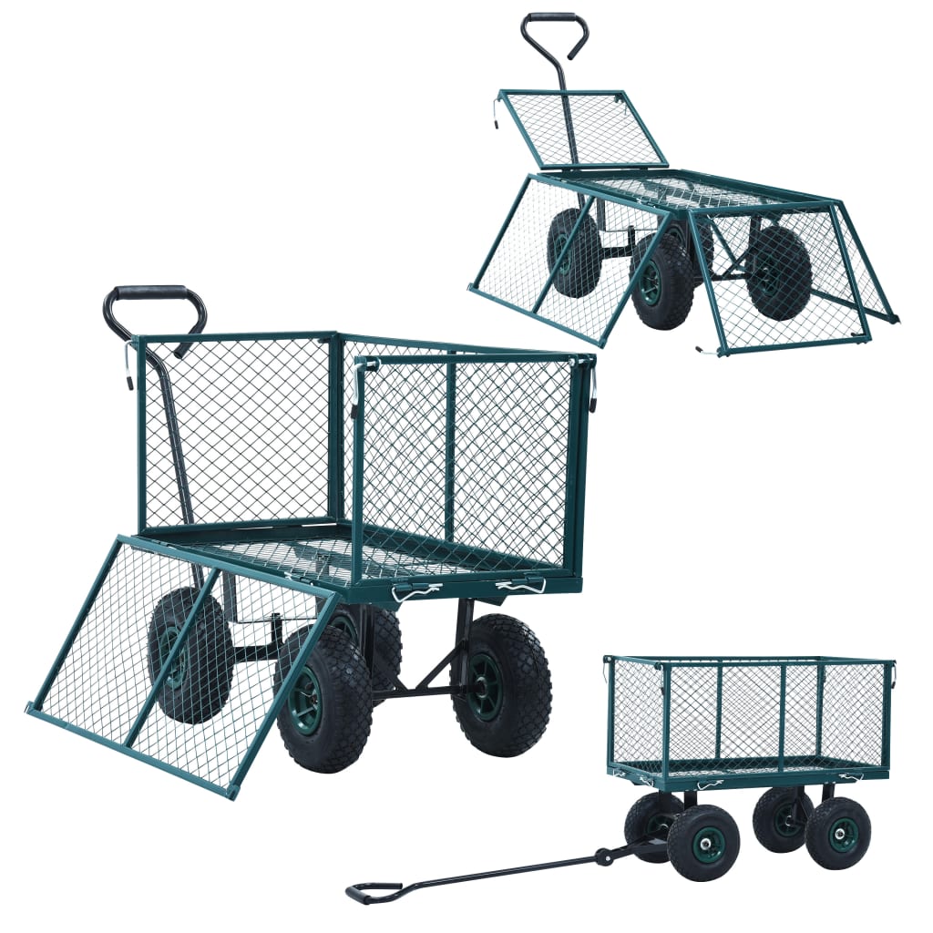 vidaXL Tuinwagen 350 kg zwart