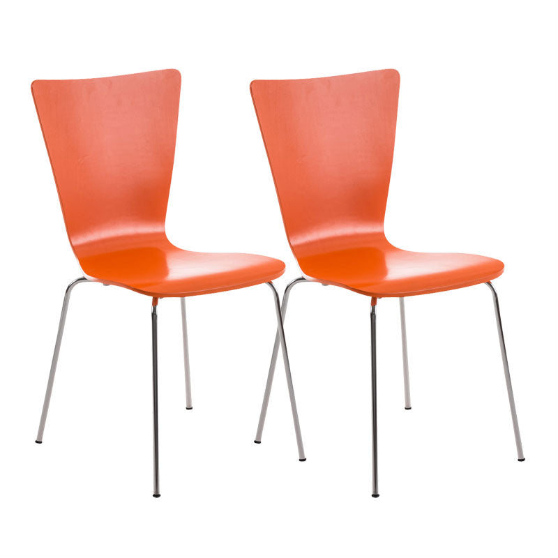 2x bezoekersstoelen Aaron oranje orange