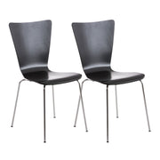 2x bezoekersstoelen Aaron zwart schwarz