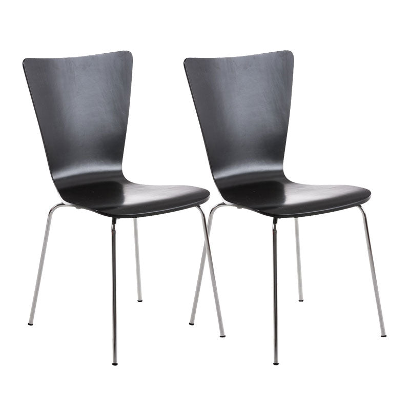 2x bezoekersstoelen Aaron zwart schwarz