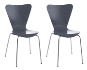 2x bezoekersstoel Calisto grijs grau