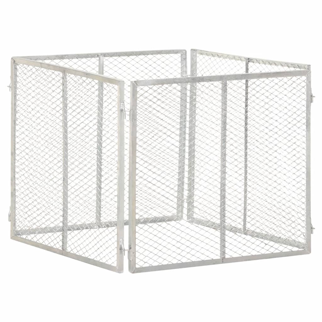 vidaXL Compostbak 100x100x77 cm gegalvaniseerd staal - Aashly