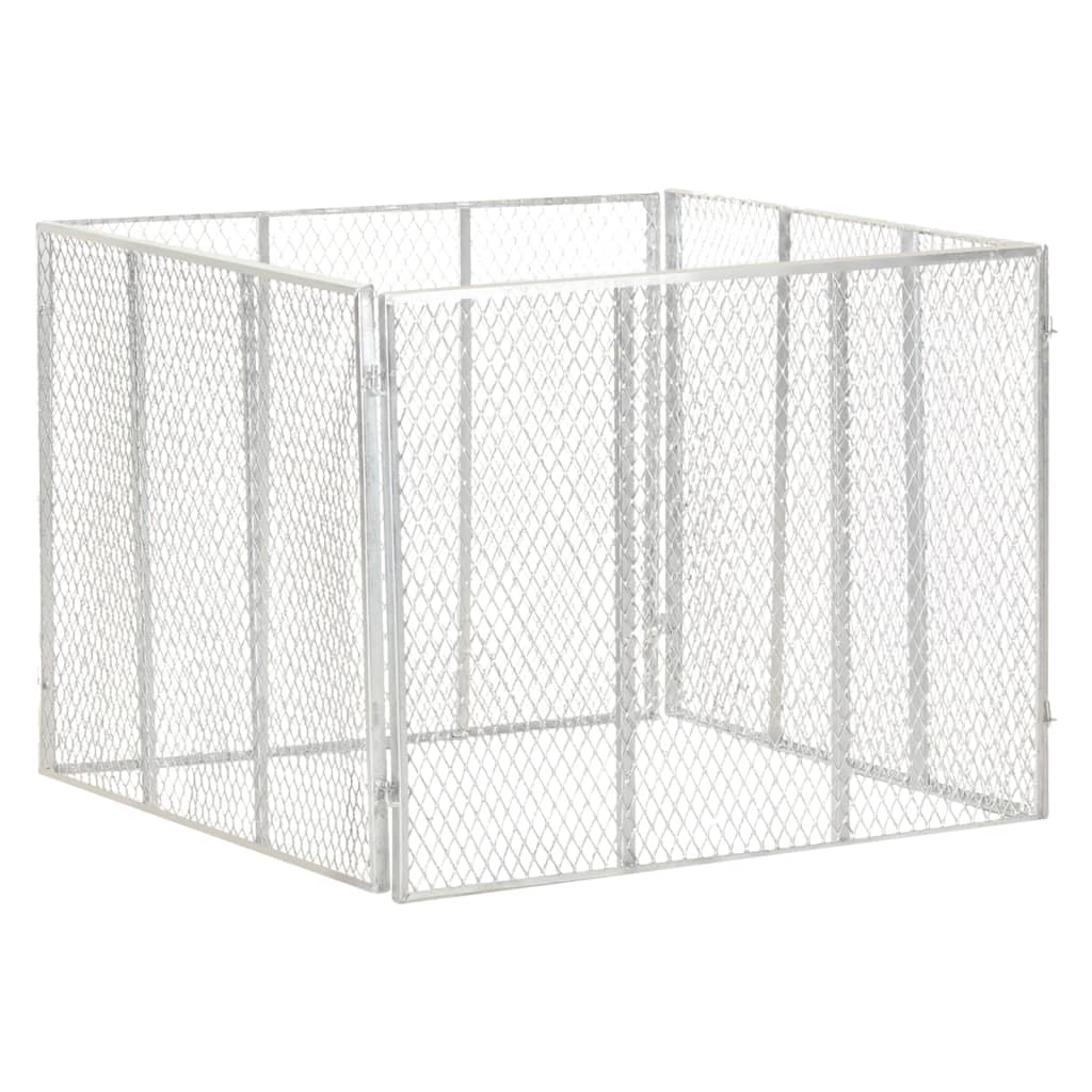 vidaXL Compostbak 100x100x77 cm gegalvaniseerd staal - Aashly
