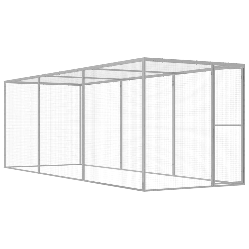 vidaXL Kattenkooi 3x1,5x1,5 m gegalvaniseerd staal - Aashly