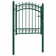 vidaXL Poort met speerpunten 100x100 cm staal groen