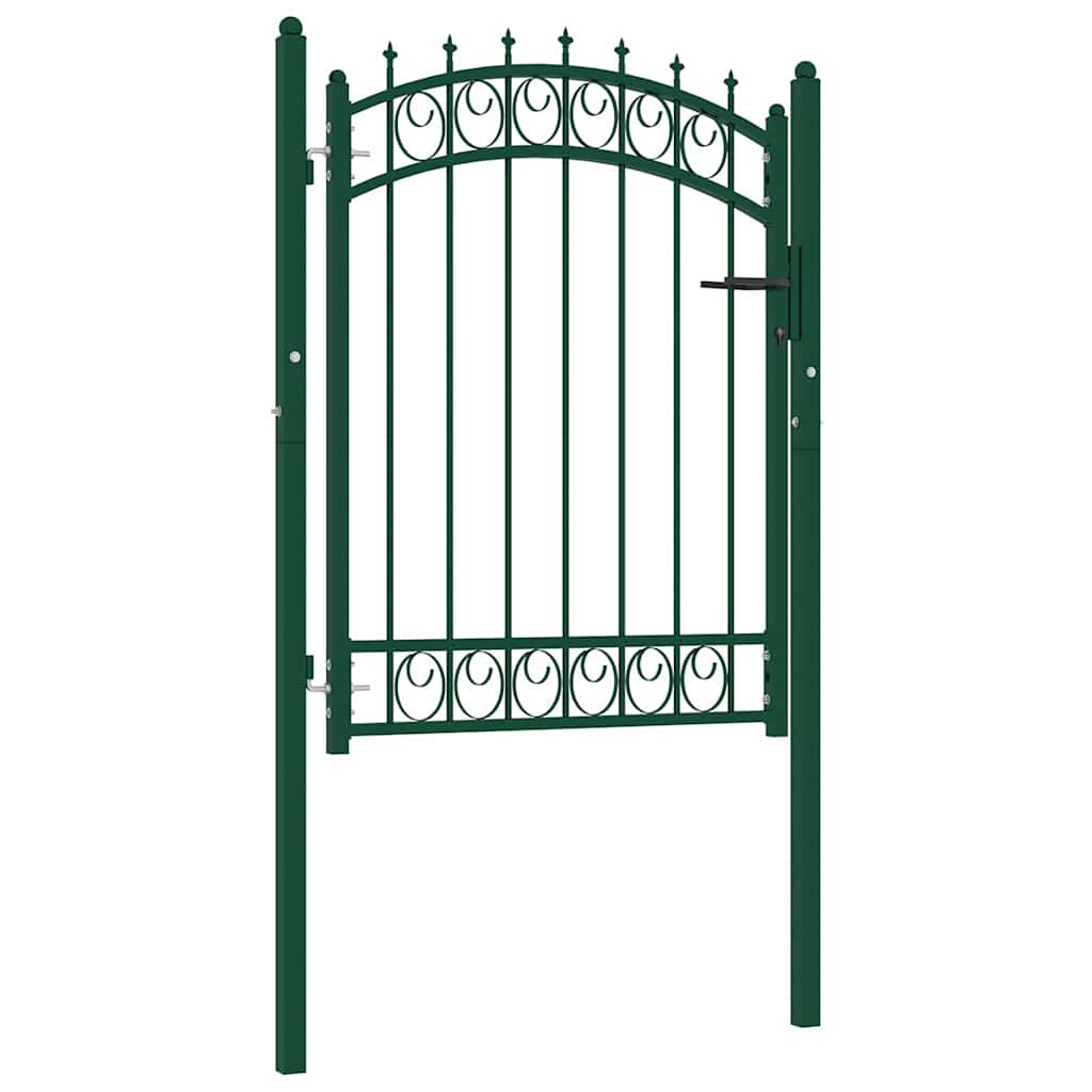 vidaXL Poort met speerpunten 100x100 cm staal groen