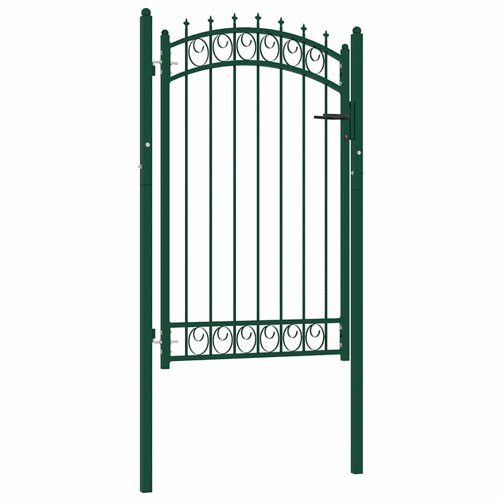 vidaXL Poort met speerpunten 100x100 cm staal groen