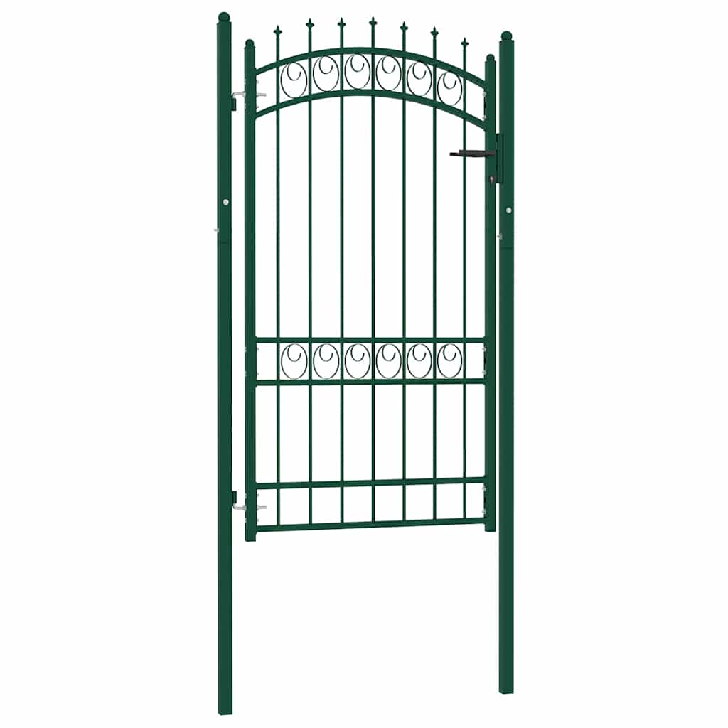 vidaXL Poort met speerpunten 100x100 cm staal groen