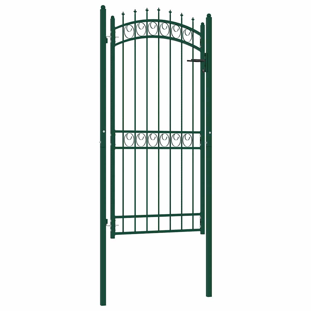 vidaXL Poort met speerpunten 100x100 cm staal groen