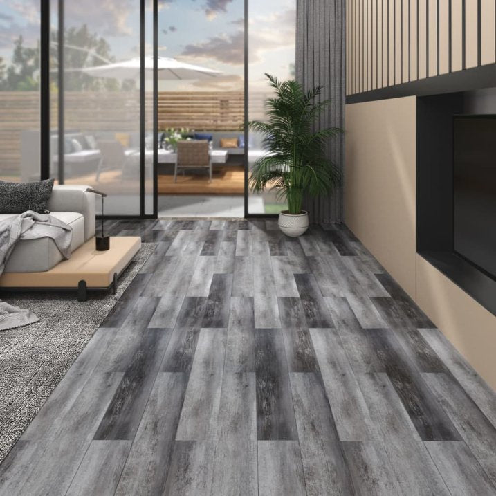 vidaXL Self-adhesive Floor Planks 5.02 m² 2 mm PVC Black and White
