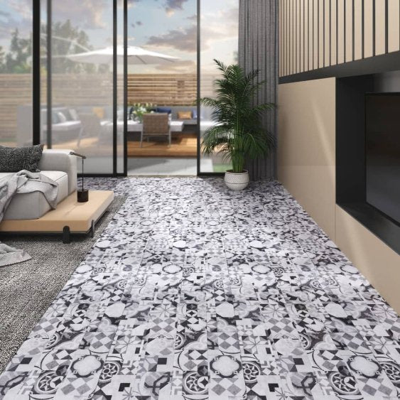 vidaXL Self-adhesive Floor Planks 4.46 m² 3 mm PVC Striped Wood Color