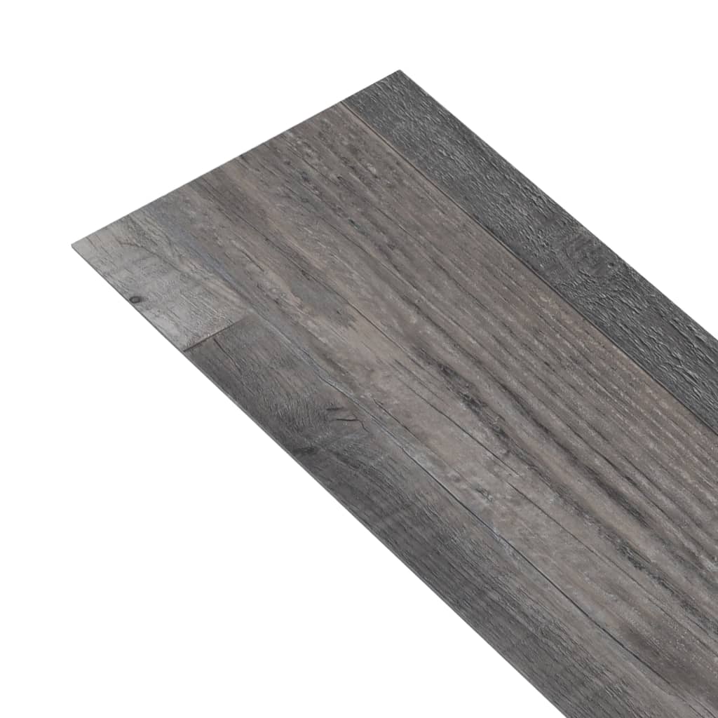 vidaXL Self-adhesive Floor Planks 4.46 m² 3 mm PVC Striped Wood Color