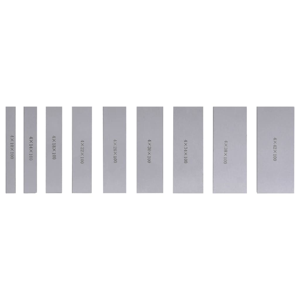 vidaXL Parallel Plates 18 pcs 100 mm 10-42 mm
