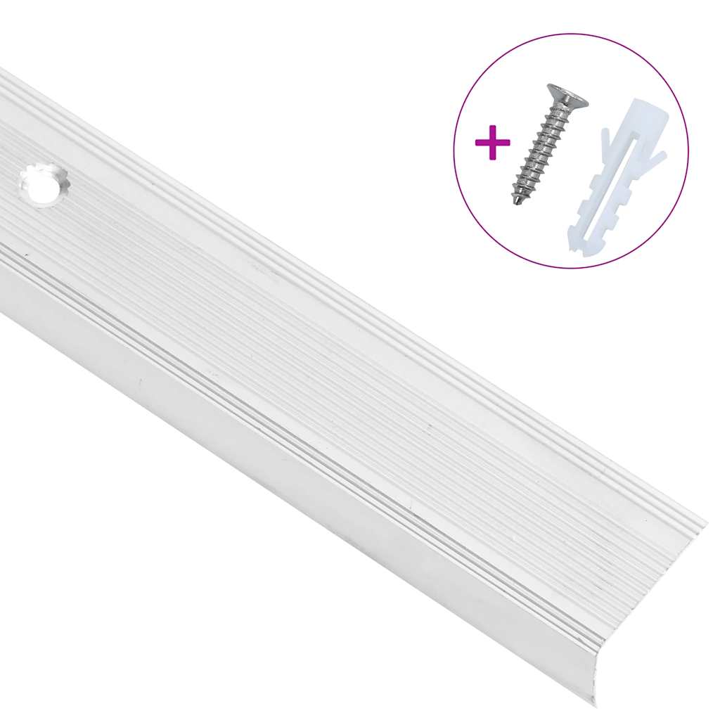 vidaXL Trapneuzen L-vormig 15 st 90 cm aluminium bruin
