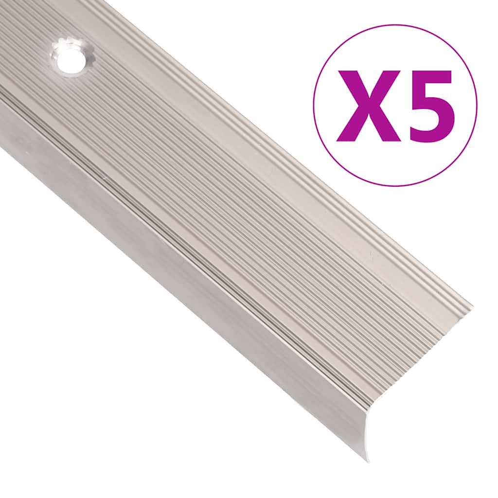 vidaXL Trapneuzen L-vormig 15 st 100 cm aluminium zilverkleurig