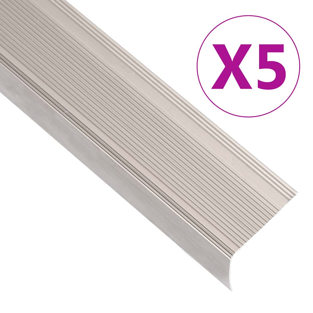 vidaXL Trapneuzen L-vormig 15 st 100 cm aluminium zilverkleurig