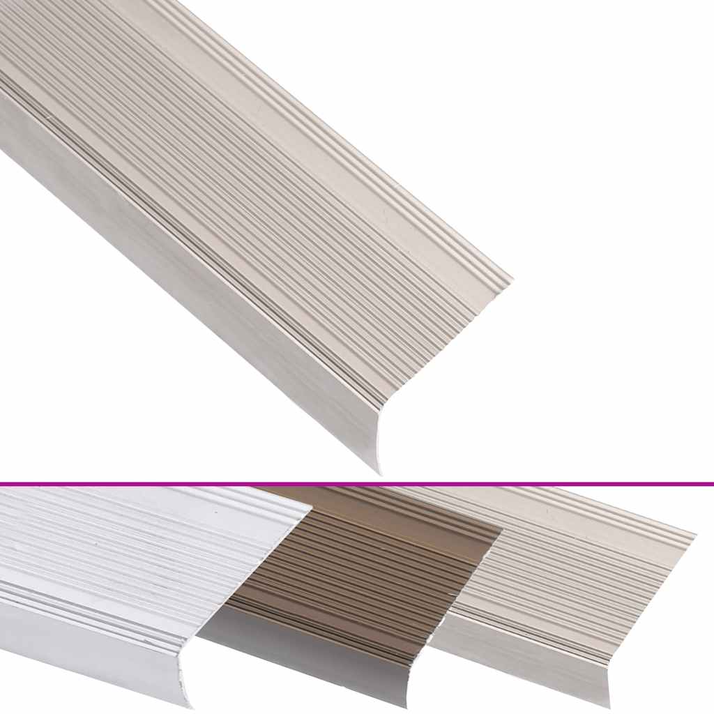 vidaXL Trapneuzen L-vormig 15 st 100 cm aluminium zilverkleurig