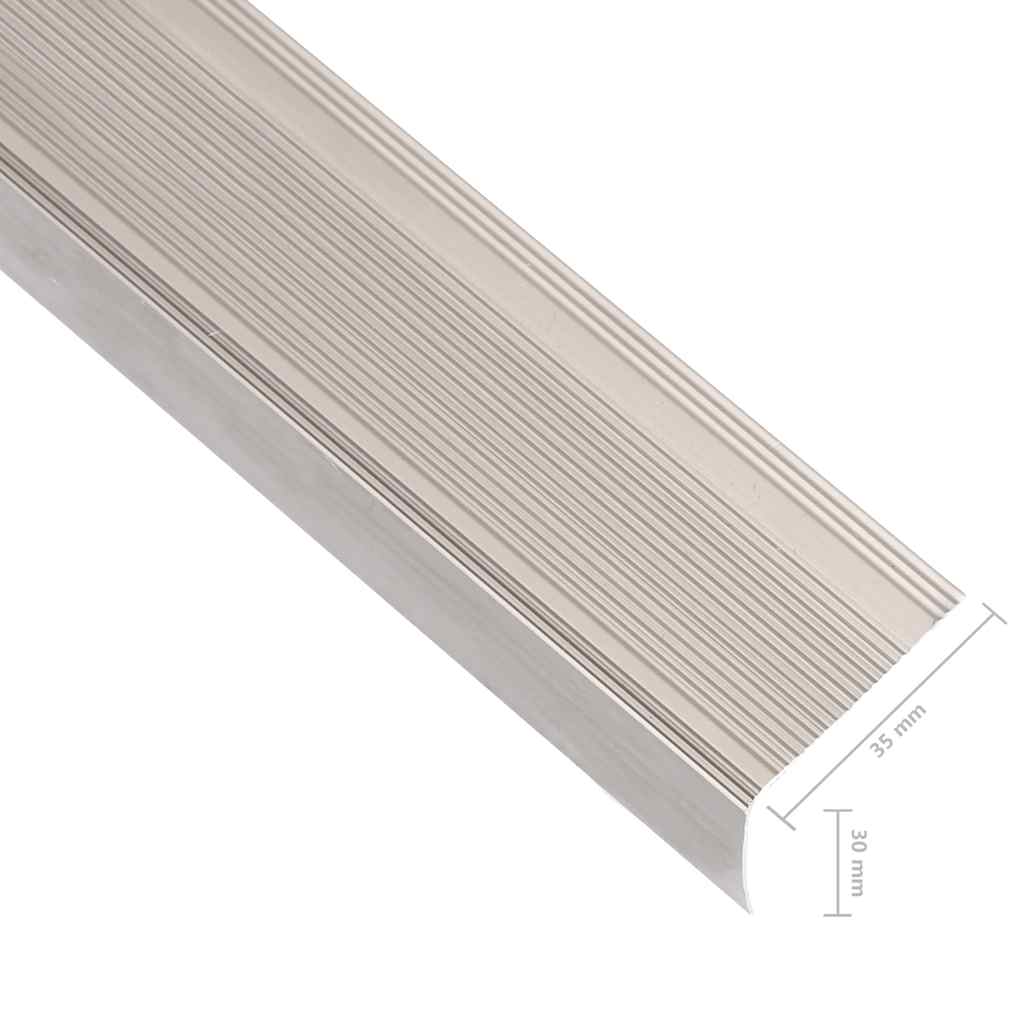 vidaXL Trapneuzen L-vormig 15 st 100 cm aluminium zilverkleurig