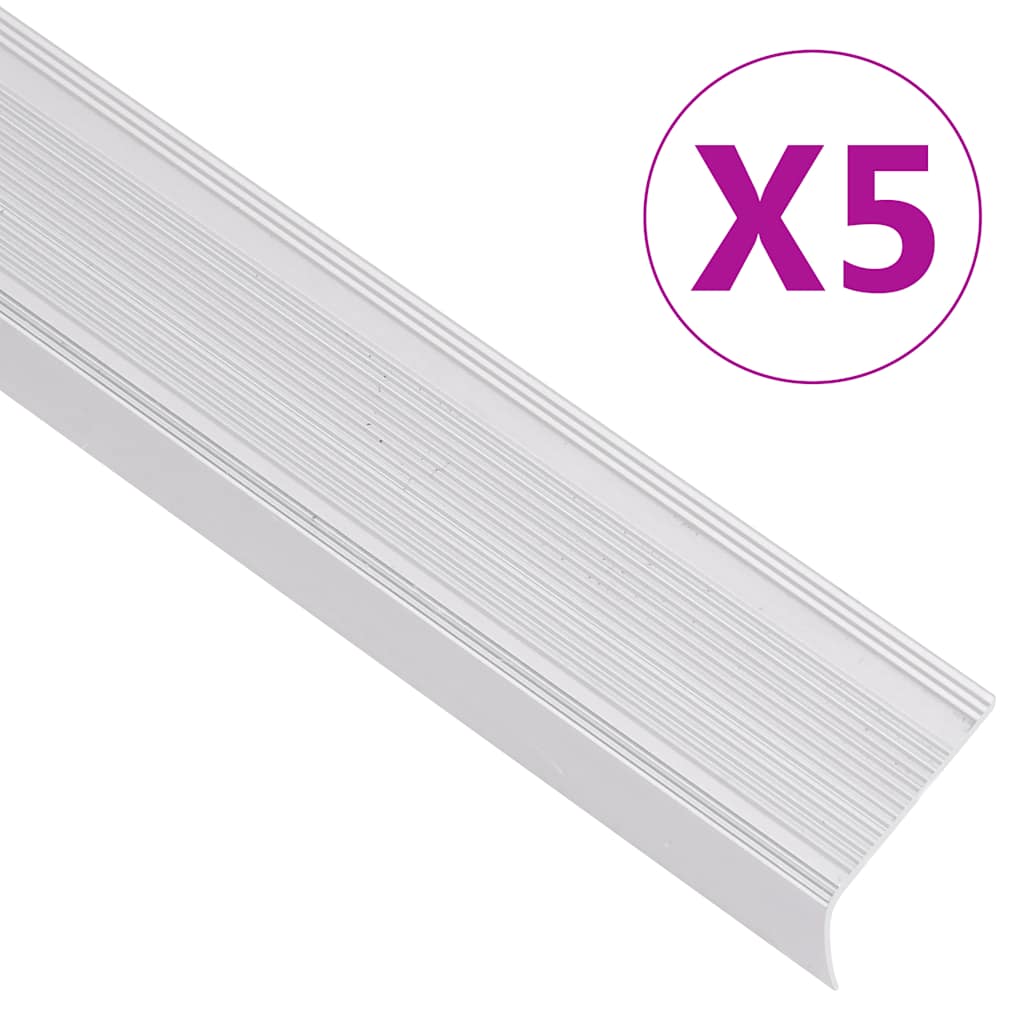 vidaXL Trapneuzen L-vormig 15 st 90 cm aluminium bruin