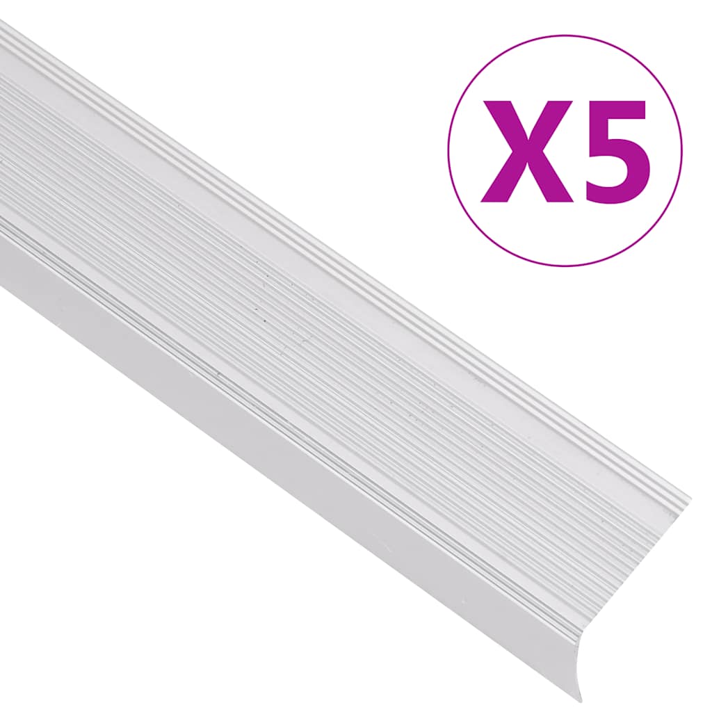 vidaXL Trapneuzen L-vormig 15 st 100 cm aluminium zilverkleurig
