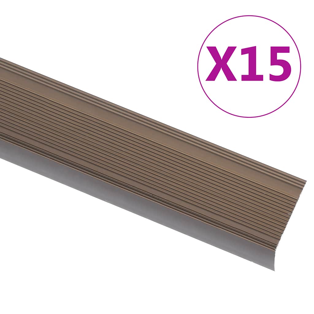 vidaXL Trapneuzen L-vormig 15 st 100 cm aluminium zilverkleurig