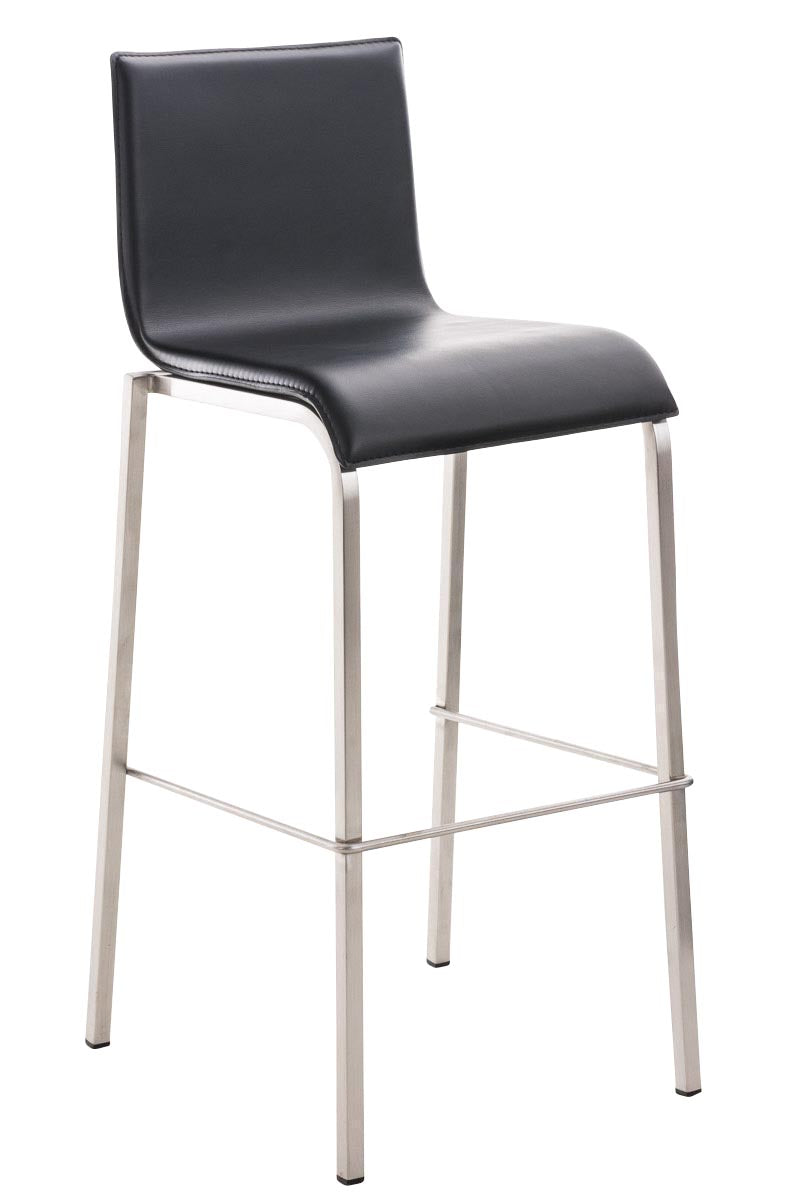 Barkruk Avola Leer Flat E78 zwart schwarz