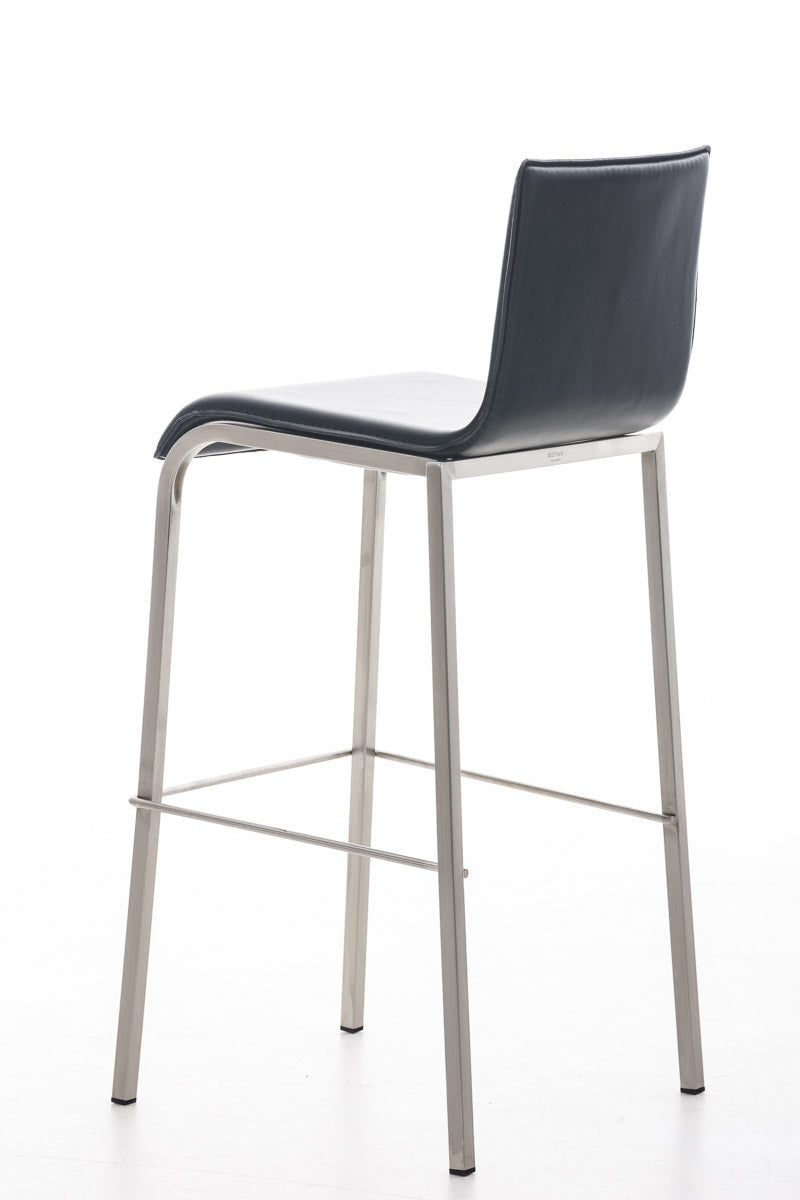 Barkruk Avola Leer Flat E78 zwart schwarz